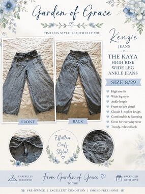 kenzie Wide Leg High-Rise Jeans in Light Blue